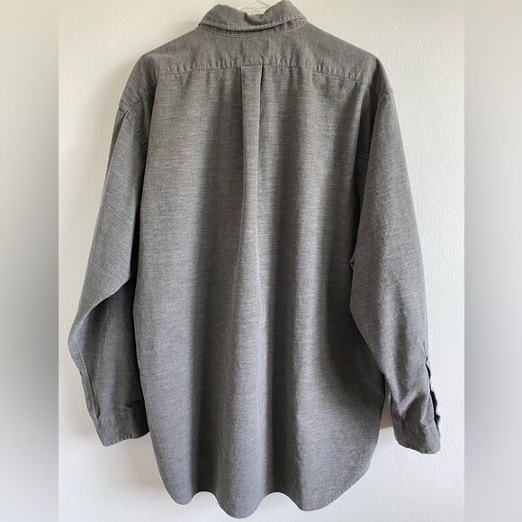 Ralph Lauren Corduroy Blake Button down Shirt Gray Size XL 90s Y2K Preppy - Picture 6 of 6